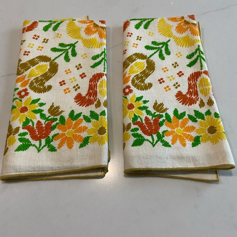 Set of two vintage napkins